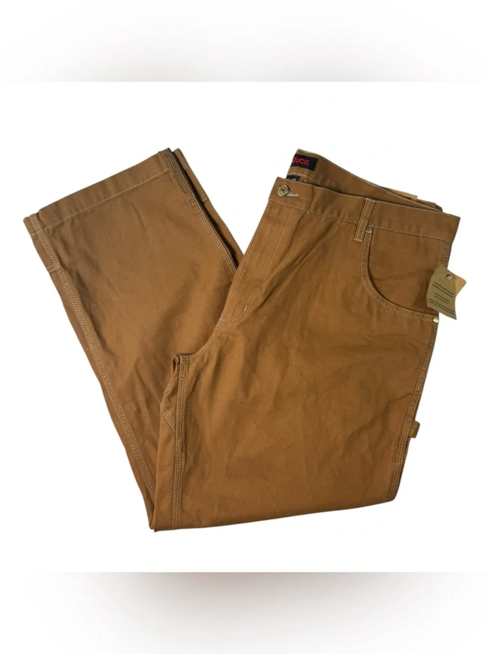 Tough Duck Men’s 42x30 Brown Cotton Work Utility Pants NWT